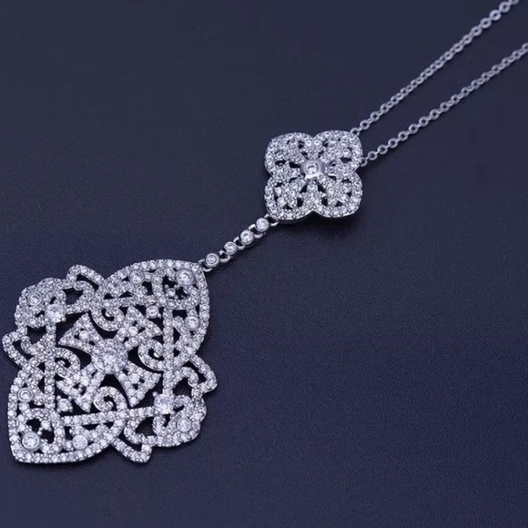 Art Deco Lariat Necklace - Picture 4 of 10